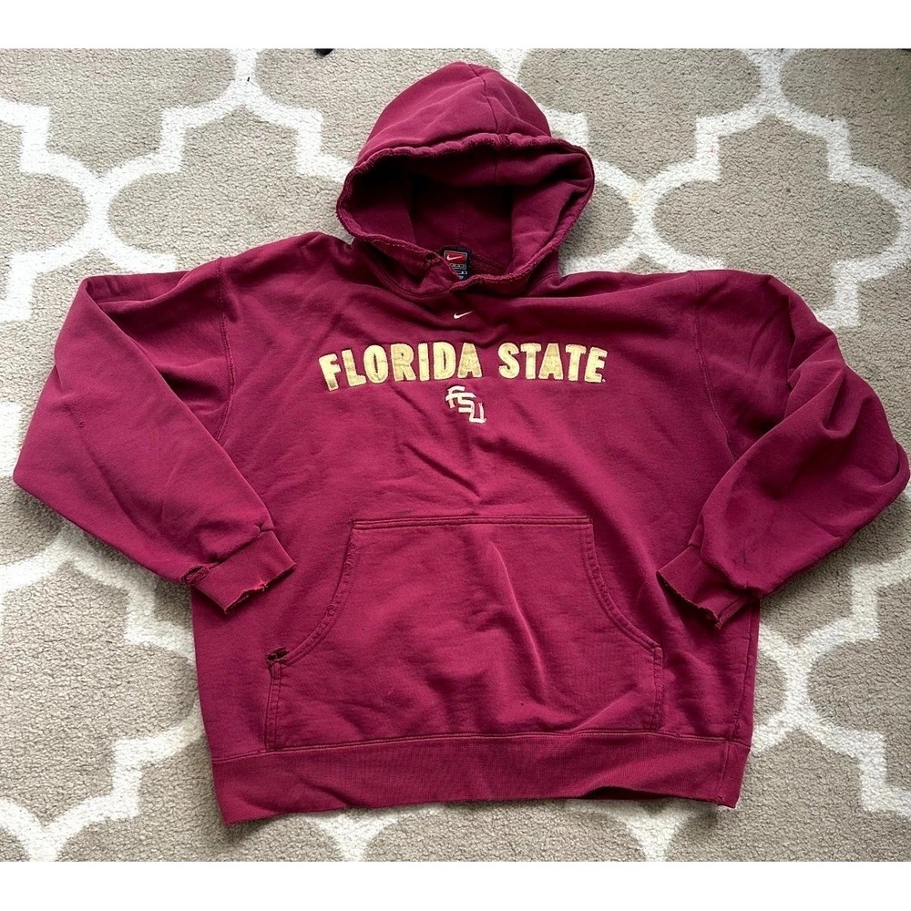 Vintage Nike Team Florida State Seminoles Hoodie Mens Large Sweatshirt
